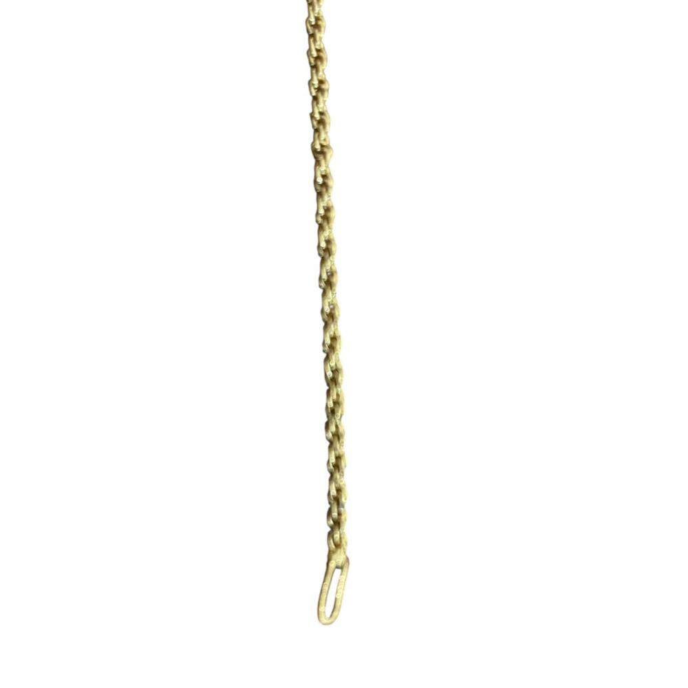 7" Gold Plated Rope Chain Bracelet Stamped 925 - Picture 11 of 12